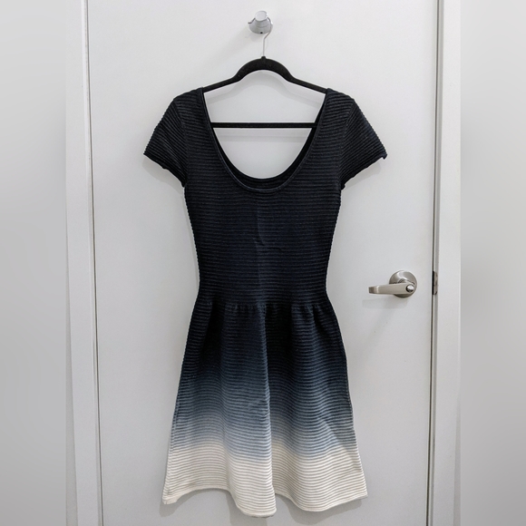 SANDRO fit and flare gradient cotton dress (sz 2) - Picture 2 of 5